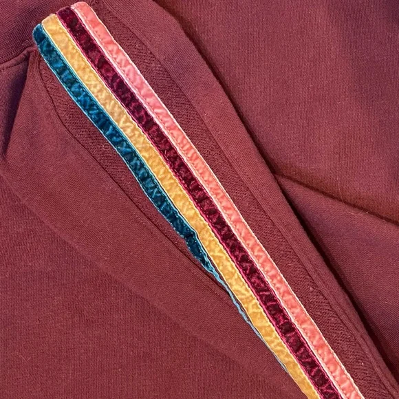 Evereve Velvet Stripe Pullover Sweatshirt - Picture 2 of 5